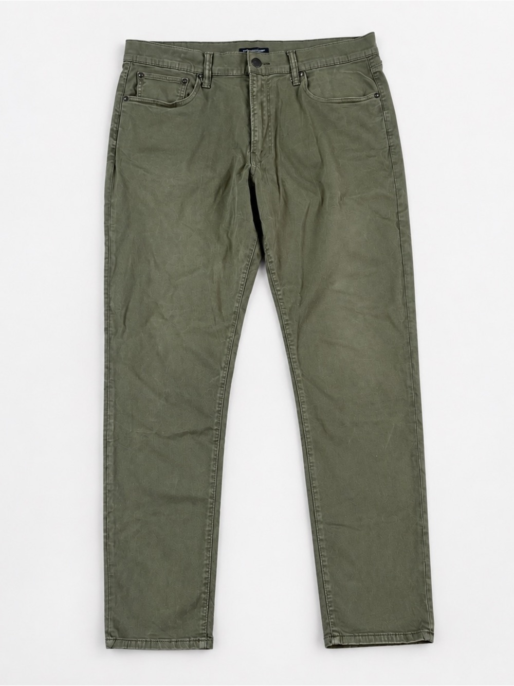 Lucky Brand Men 36x32 Olive Green Straight Stretch 5 Pocket Pants